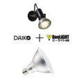 画像2: 【防雨型エクステリアライト用器具セット】 LEDビーム電球 口金E26 【高演色 クラス2】 【演色AA】 高演色Ra92 非調光 フリッカーフリー ノイズレス 防塵 防水 仕様 IP65 昼白色5000K 15Ｗ ビーム球160Ｗ相当 ビーム角度120° PAR38 + 大光電機 D99-4686 器具セット 2年保証 工事必要 同梱不可【送料無料対象外商品】 (2)