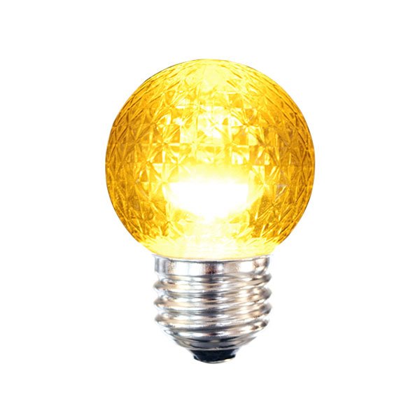 画像7: 【即納】業務用 LED装飾電球 キラキラ君 サイン球 黄色 1900K 消費電力1.3W 口金E26 防塵 防水 仕様 IP65 点滅 全光束 65lm 照射角360° 防水用シリコンリング付き