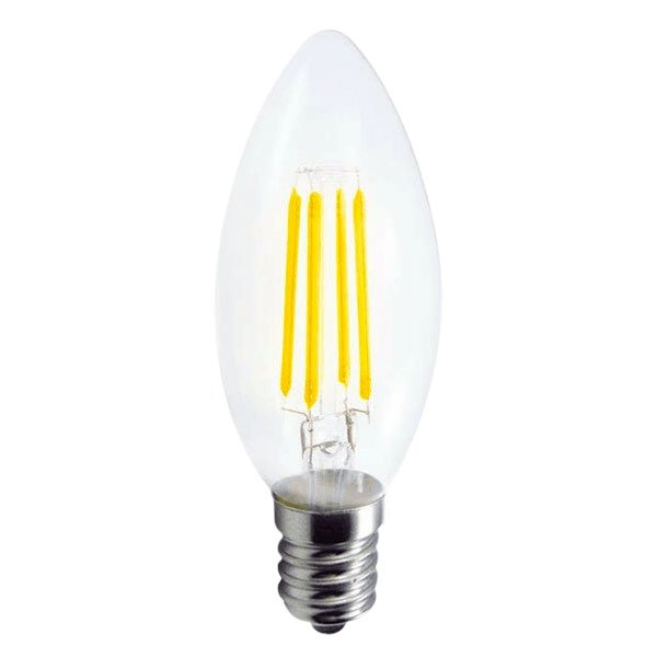画像4: LED電球　4W　口金E17　電球色　非調光　フィラメント・シャンデリア球40Ｗ相当　照射角360度　クリアタイプ　1年保証