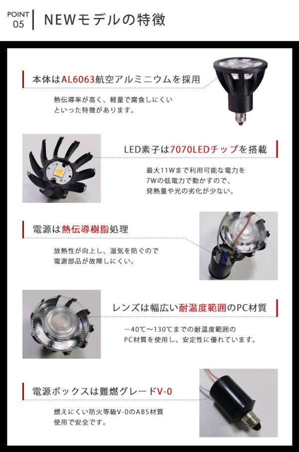 画像10: 【即納】【数量限定価格】LED電球 E11 高演色Ra92 調光器対応 フリッカーフリー 中角24° Whiteモデル 濃い電球色2400K 510lm 7W(ダイクロハロゲン60W相当) JDRφ50タイプ