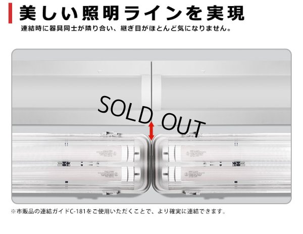 画像5: 【即納】【3年保証】 LEDベースライト 防水 防雨 防湿型 IP65 蛍光灯 20W型 2灯相当 16W 2560lm 逆富士型 器具一体型 直管タイプ 天井直付け 高輝度 演色性Ra84 昼白色(5000K)/昼光色(6000K) 照射角度180° 薄型 フリッカーフリー ノイズレス 同梱不可