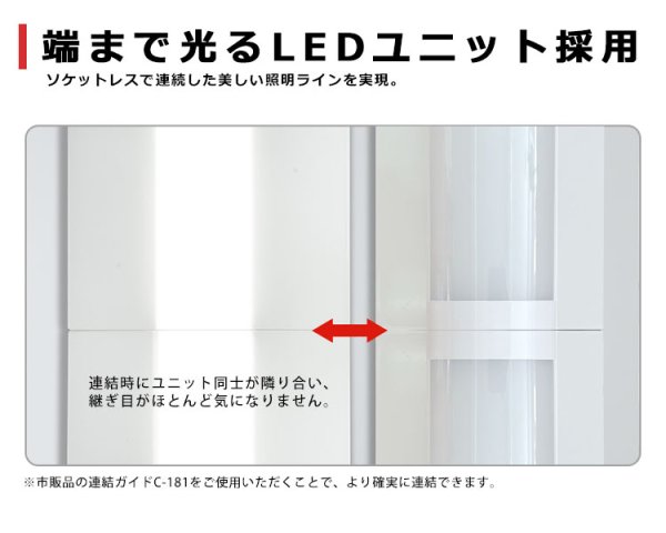 画像4: 【即納】【3年保証】 LEDベースライト 蛍光灯 40W型 2灯相当 50W 8000lm 逆富士型 器具一体型 直管タイプ 天井直付け 高輝度 演色性Ra84 昼白色(5000K)/昼光色(6000K) 照射角度180° 薄型 フリッカーフリー ノイズレス 同梱不可