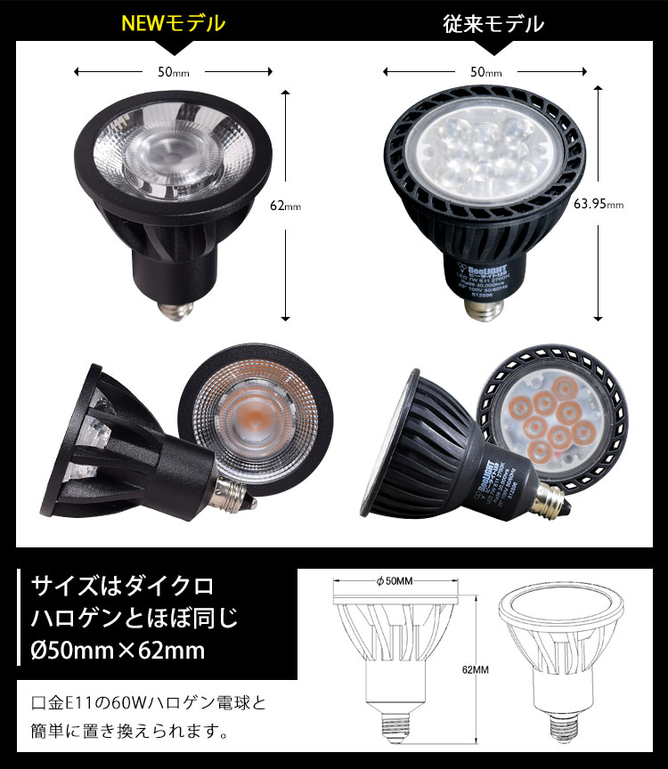 BeeLiGHT 口金E11 LED電球のNEWモデル「BH-0711AN-BK-WW-Ra92」