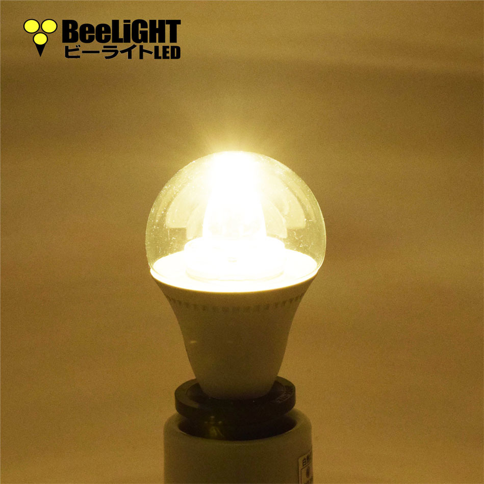 BeeLIGHTのLED電球「BD-0517MC」の配光写真。