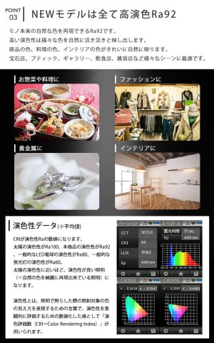画像8: 【即納】ダクトレール用スポットライト器具セット LED電球 E11 高演色Ra92 非調光 フリッカーフリー 中角24° Blackモデル 昼白色5000K 570lm 7W(ダイクロハロゲン60W相当) JDRφ50タイプ + AR-RB-Bセット 2年保証