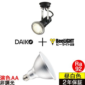 画像1: 【防雨型エクステリアライト用器具セット】 LEDビーム電球 口金E26 【高演色 クラス2】 【演色AA】 高演色Ra92 非調光 フリッカーフリー ノイズレス 防塵 防水 仕様 IP65 昼白色5000K 15Ｗ ビーム球160Ｗ相当 ビーム角度120° PAR38 + 大光電機 D99-4686 器具セット 2年保証 工事必要 同梱不可【送料無料対象外商品】