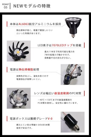 画像10: 【即納】ダクトレール用スポットライト器具セット LED電球 E11 高演色Ra92 調光器対応 フリッカーフリー 狭角15° Blackモデル 電球色2700K 520lm 7W(ダイクロハロゲン60W相当) JDRφ50タイプ + AR-RB-Bセット 2年保証