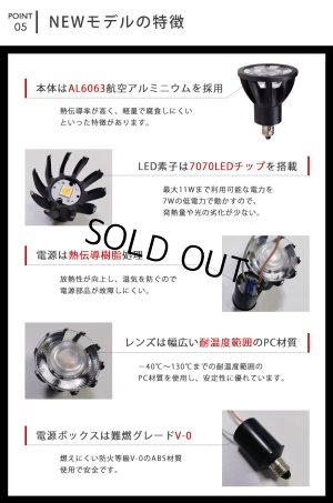 画像10: 【即納】【数量限定価格】LED電球 E11 高演色Ra92 調光器対応 フリッカーフリー 中角24° Blackモデル 電球色2700K 520lm 7W(ダイクロハロゲン60W相当) JDRφ50タイプ　