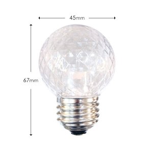 画像2: 【即納】業務用 LED装飾電球 キラキラ君 サイン球 白色 5000K 消費電力1.3W 口金E26 防塵 防水 仕様 IP65 点滅 全光束 65lm 照射角360° 防水用シリコンリング付き