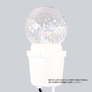 画像6: 【即納】【50個セット】送料無料 業務用 LED装飾電球 キラキラ君 サイン球 黄色 1900K 消費電力1.3W 口金E26 防塵 防水 仕様 IP65 点滅 全光束 65lm 照射角360° 防水用シリコンリング付き