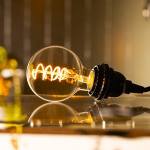 画像4: 【即納】LED電球 口金E26 【高演色 クラス2】 【演色AA】 高演色Ra95 フィラメント電球 エジソン電球 エジソン球 スパイラル ボール形 4W 310lm 濃い電球色(2200K) 白熱電球20W-30W相当 クリアタイプ 1年保証