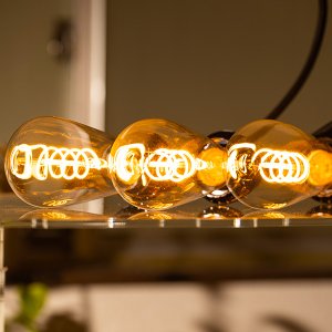 画像5: 【即納】LED電球 口金E26 【高演色 クラス2】 【演色AA】 高演色Ra95 フィラメント電球 エジソン電球 エジソン球 スパイラル 4W 白熱電球20W-30W相当 濃い電球色2200K クリアタイプ 1年保証