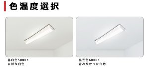 画像7: 【即納】【3年保証】 LEDベースライト 蛍光灯 20W型 2灯相当 10W 1600lm 逆富士型 器具一体型 直管タイプ 天井直付け 高輝度 演色性Ra84 昼白色(5000K)/昼光色(6000K) 照射角度180° 薄型 フリッカーフリー ノイズレス 同梱不可