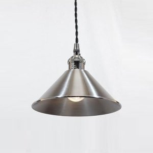 画像2: 【即納】ペンダントライト ランプシェード シェードのみ アイアンシェード メタルシェード スチール シルバー LED E17 E26 照明 照明器具 電球灯具別売